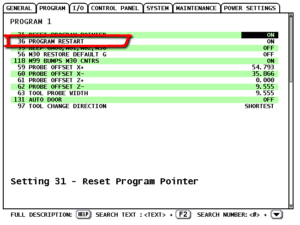 Programme Restart Haas - CNC Training Centre