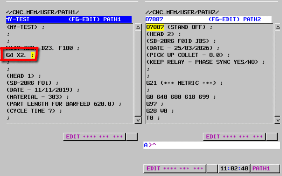 M Codes and G Codes Star SB 20-R